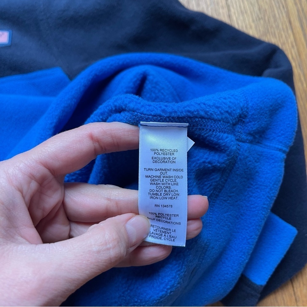 NEW Vineyard Vines Boys Snap Classic Fleece Pullover Blue NWT - Picture 3 of 6